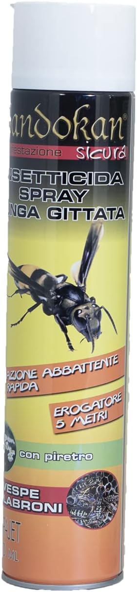 Insetticida Spray JET KILL Papillon – Contro Vespe, Calabroni, Tafani E Mosche, 750 Ml - Foto 2