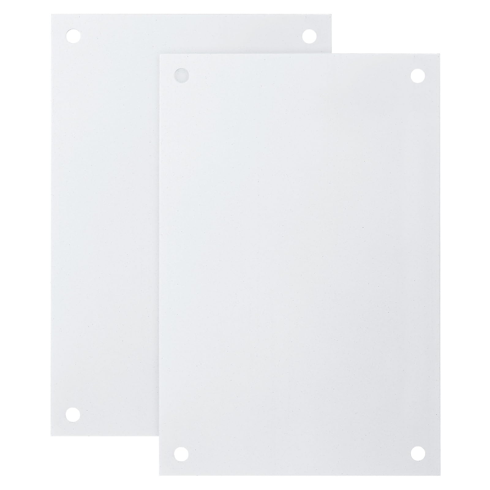 PATIKIL 2 Pcs White Blank Metal Sign, 5.9x3.9" Blank Sublimation Aluminum Signs Write-On Printed Easy Mounting for Heat Transfer Customized Personalized Signs(0.02" Thickness)