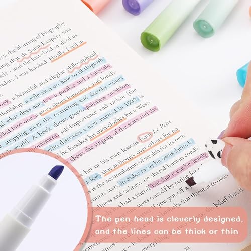 Image of SHUTTLE ART 12 PCS Pastel Highlighter Pens | Dual Tip Soft Color Markers for Journaling, Note Taking, Office & School Supplies | Aesthetic Stationery Cute Highlighters for Study, Planner & Art (Set)