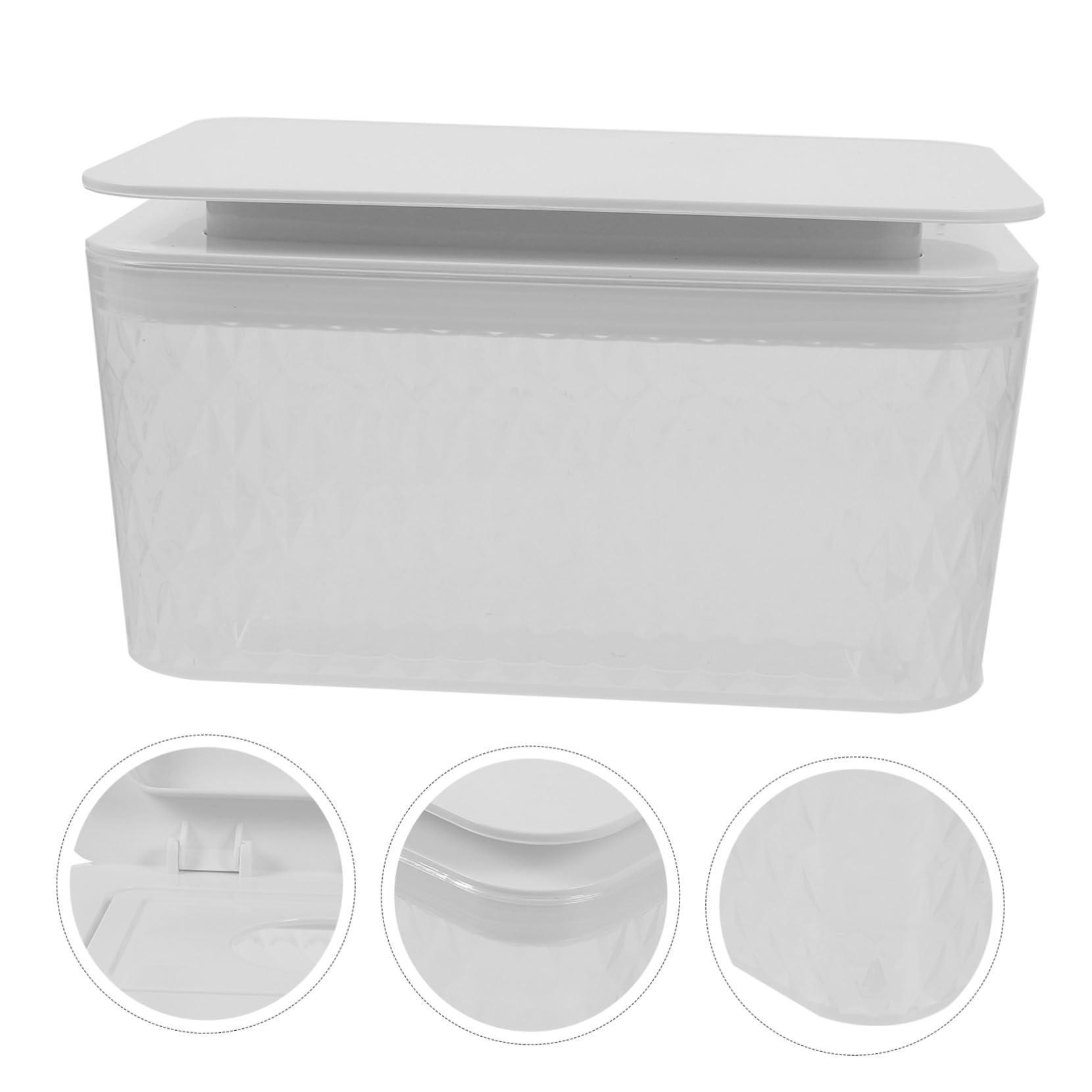 Dispensador de Toallitas para Baño Pequeño Cristal Claro, Caja de Limpieza Portátil de Plástico, Diseño Tapa, Uso Doméstico y Baño, Soporte para Pañuelos Húmedos Compacto