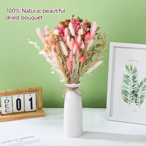 Set de flores secas naturales DIY Bulk Boho flores rosa miniatura 5