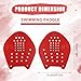 NQEUEPN Swimming Paddle Hands, Swimming Paddles Equipment Lightweight Swim Training Paddles with Adjustable Straps Swim Hand Fins Swim Paddles for Lap Swimming Freestyle Butterfly Women and Men (Red)