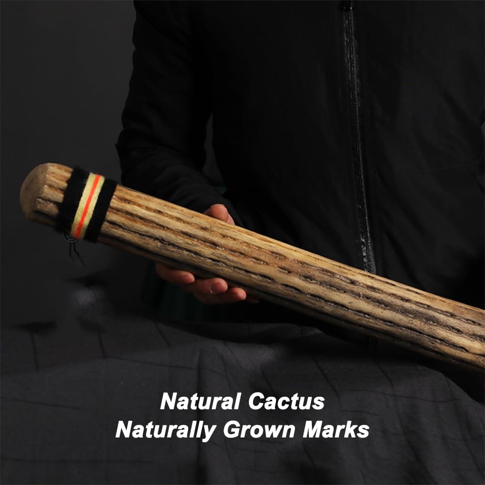 Les bâtons de pluie de cactus, de 5 à 8 cm de diamètre, sont des instruments de méditation populaire,50CM