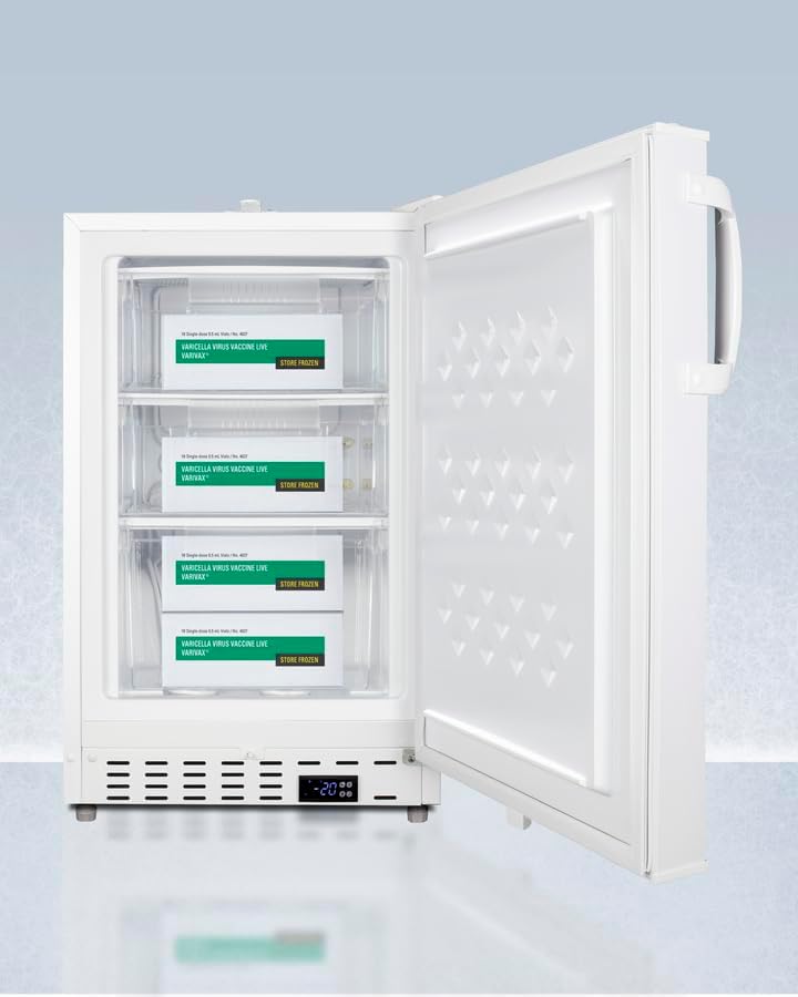 Accucold 20” Freezer, 2.47 cu.ft. Capacity, Undercounter, Built-in, Breakroom, ADA Compliant, -25°C Storage, White - ADA305AFLHD (Left Handed Door Swing)