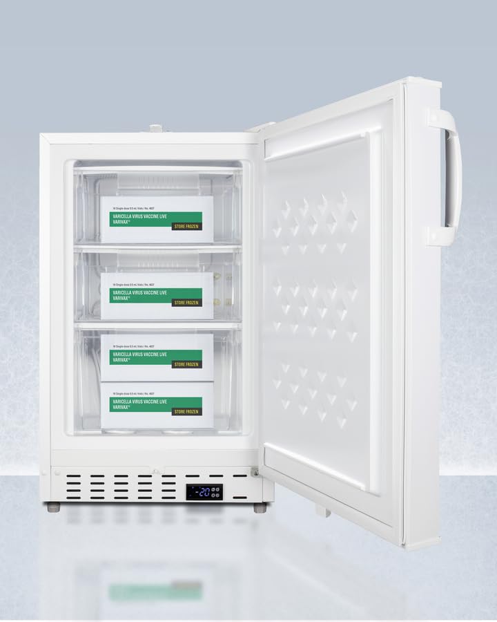 Accucold 20” Freezer, 2.47 cu.ft. Capacity, Undercounter, Built-in, Breakroom, ADA Compliant, -25°C Storage, White - ADA305AFLHD (Left Handed Door Swing) on Fridge.com