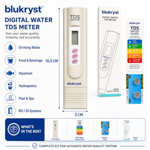 Image of TDS Meter for Water Testing 0-999 ppm LCD Display With Temperature Mode | TDS Meter For Water Testing Best Quality With ±2% High Accuracy | TDS & Tempreature Checker For Water Switch Mode Button