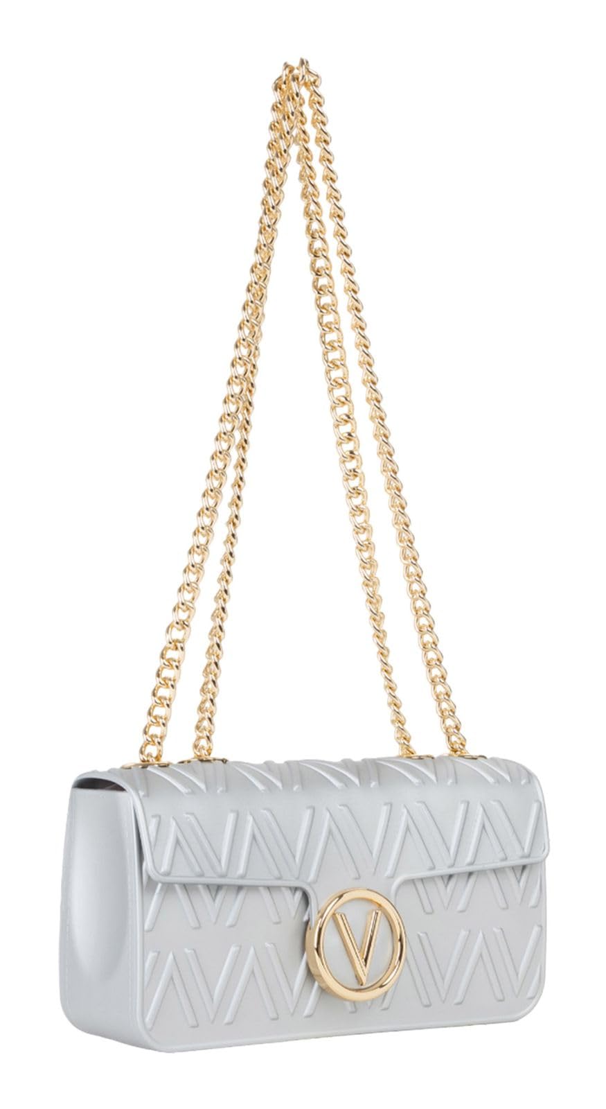 Valentino borsa a tracolla Bubble Flap Bag Argento argentato