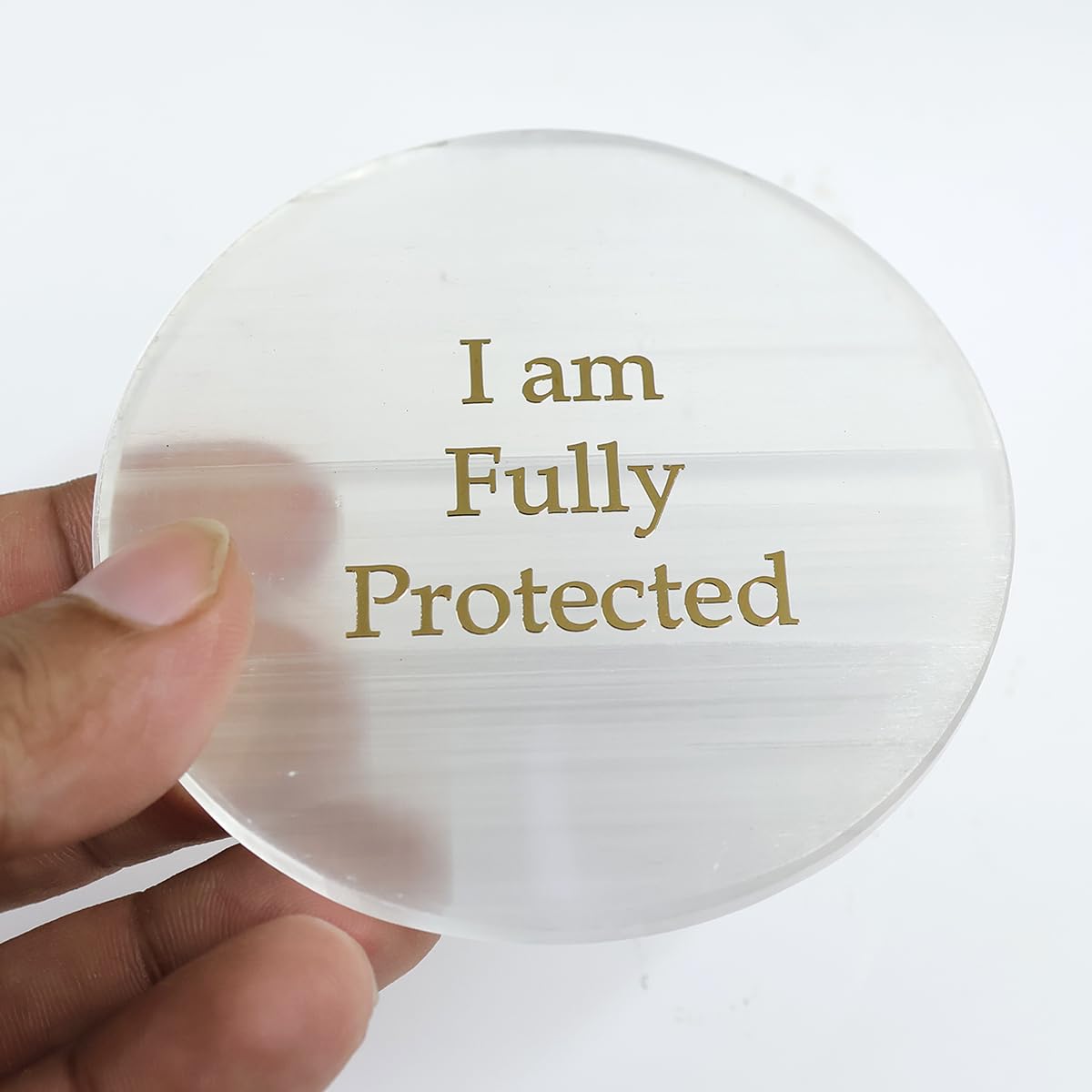 See full amazon price history chart for Reiki Crystal Products Selenite Charging Plate Coaster with I am Fully Protected Symbol Charged by Reiki Grand Master & Vastu Expert Size 7.6 cm (3 inch) Reiki Crystal Products Selenite Charging Plate Coaster with I am Fully Protected Symbol Charged by Reiki Grand Master & Vastu Expert Size 7.6 cm (3 inch) (B0CHFHFLLV) Amazon Price History, Amazon Price Tracker