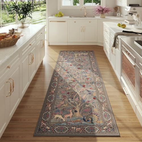 Runner Rug with Tree of Life Pattern