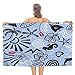 Serviette de Bain XXL,Pagaie Fun Bleu Drap de Bain 130x80 Microfibre Serviette de Bain,Super Léger Doux et Délicat Séchage Rapide,pour Sports Voyage Gym Bain Natation
