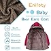 Enlifety 3T 4T Girls Coats Rose Red Winter Jackets Cute Fashion Outerwear Clothes for School