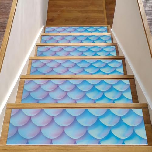 Alfombra para escaleras antideslizante Dream Blue peldaños 76x20cm para ancianos y niños 2
