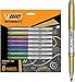 BIC Intensity Metallic Permanent Marker, Fine Point, Assorted Colors, 8-Count