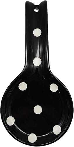 Miniatura 10 de Viva Collection - Soporte para cuchara de cerámica pintado a mano con lunares rojos, soporte para cuchara de cocina, soporte para utensilios para