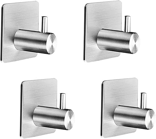 Miniatura 7 de KK5 3M Ganchos adhesivos de pared  Paquete de 6 ganchos de acero inoxidable SUS304  Ganchos de pared cepillados resistentes  para toallas, llaves,