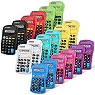 18 Pieces Pocket Size Student Function Calculator Basic Solar Battery Calculator Bulk Mini Colorful Calculator for Student Kids School Home Office Desktop Accounting Tools