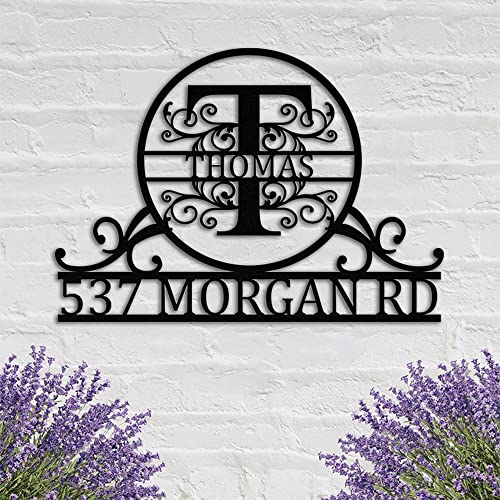 Custom House Number Address Sign Personalized Metal Address Plaque Personalized Metal Outdoor Address Sign Outdoor Sign Metal House Number Sign Steel Address Sign Housewarming Gifts Wall Mounted Sign #TOP1