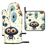 Excellent choix de cadeau : fabriqué en tissu polyester durable et résistant à l'eau, facile à nettoyer, lavable à la main ou en machine. Un cadeau attentionné et pratique pour une pendaison de crémaillère, des vacances ou comme ensemble d'hôtesse, s'associe parfaitement avec d'autres accessoires de cuisine.