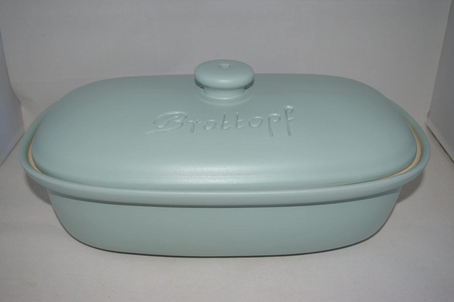 Brottopf Salbei Gross 40 cm | Brotkasten | Brotbox | Brotdose | Brotbehälter | Steinzeug | LxB 41x25