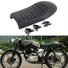 XFMT Black Hump Cafe Racer Motorcycle Seat Saddle Compatible with Suzuki GS Yamaha XJ Honda CB