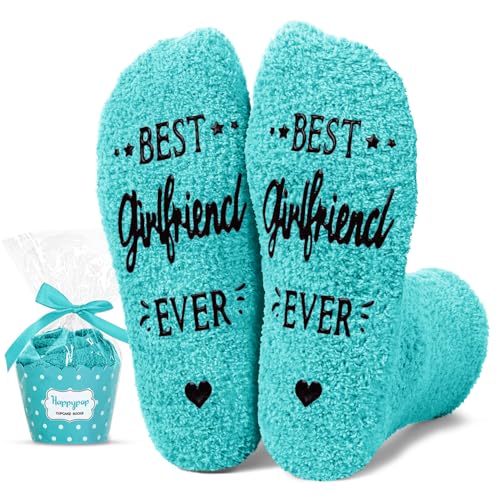 HAPPYPOP Gifts for Girlfriend from Boyfriend - Gift Ideas for Her, Best Girlfriend Ever Socks