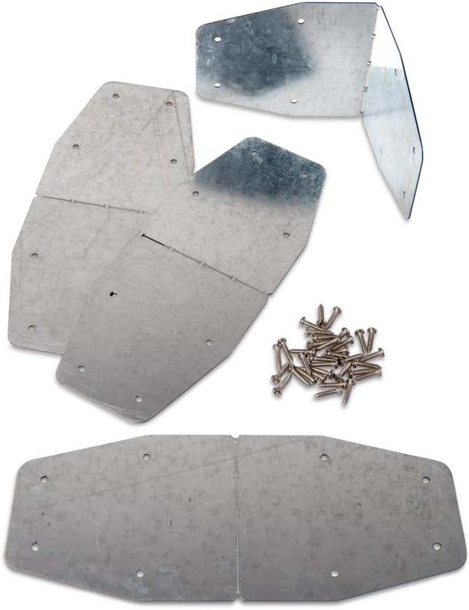 Gardener's Supply Company Adjustable Raised Bed Corners - Set of 4 | DIY Garden Bed Corners Bend to Any Angle Use with Any Lumber | 12” L x 5” W Durable Steel with Pre-Drilled Holes & Hardware