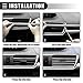 Motoforti Universal Car Vent Outlet Trims, Car Interior Accessories, Air Conditioner Vent Outlet Trim Decoration Strip, PVC, Silver Tone, 40 Pcs