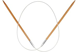 ChiaoGoo 24 inch (61cm) Bamboo Dark Patina Circular Knitting Needles Size US 8 (5mm) (2024-8)