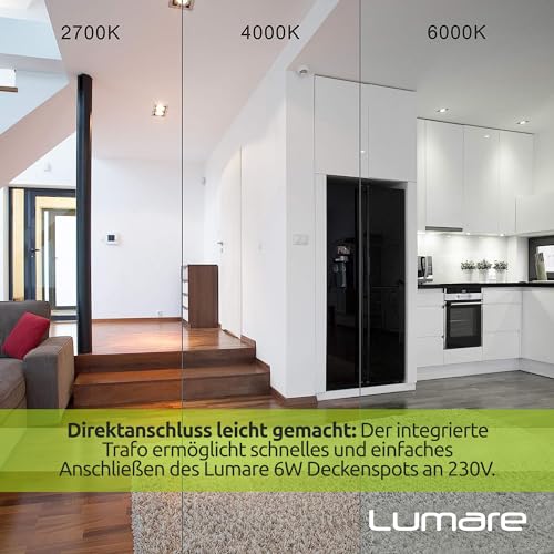 Lumare LED Einbaustrahler 6W mit IP44 Schutz