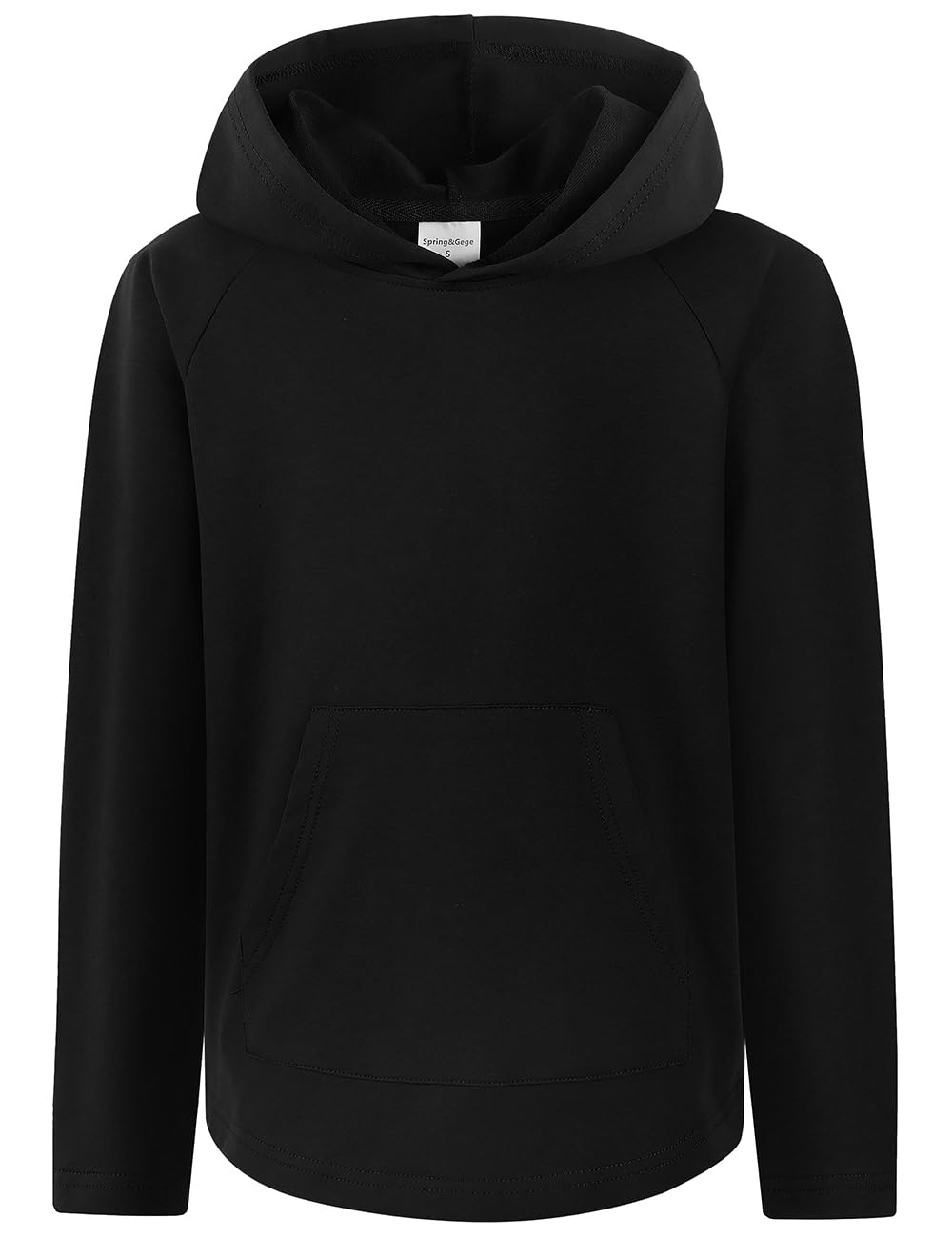 Spring&Gege Bluza z kapturem z długim rękawem i kieszenią dla chłopców dzieci bluza dziecięca bluza na co dzień bawełna solidna bluza z kapturem wiek 5-14 lat