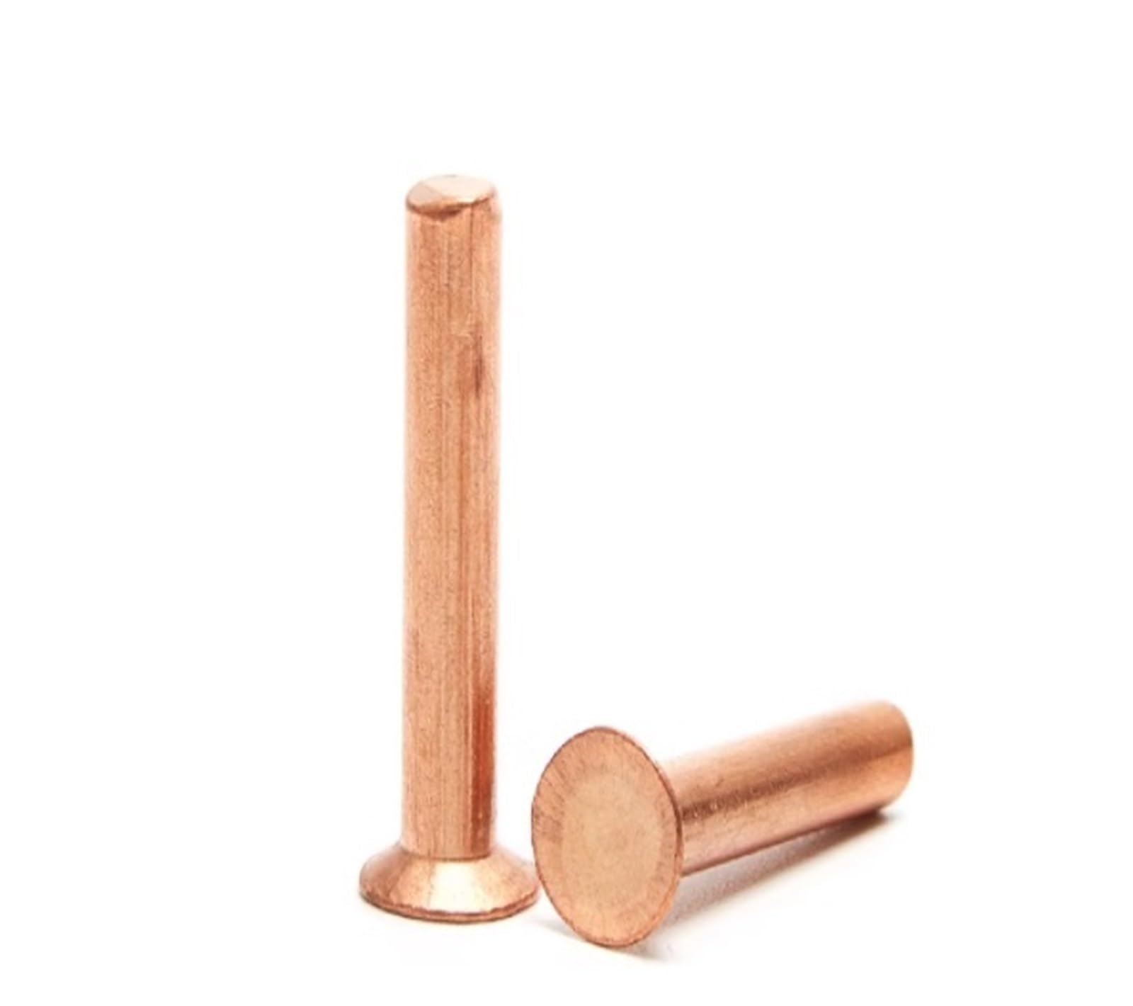 Jumela 4Mm Flat Headed Rivets Pure Copper Gb869 M2/M2.5/M3/M4/M5/M6/ M8 Copper Countersunk Head Solid Rivets Din661 2/10/50Pcs (Color : Size : M2 50Pcs)