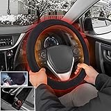 Winter Car Steering Wheel Cover - 12V Heated Steering Wheel Cover - Universal Fit for Most Cars, SUVs, Trucks, Vans - Provides Warmth and Comfort