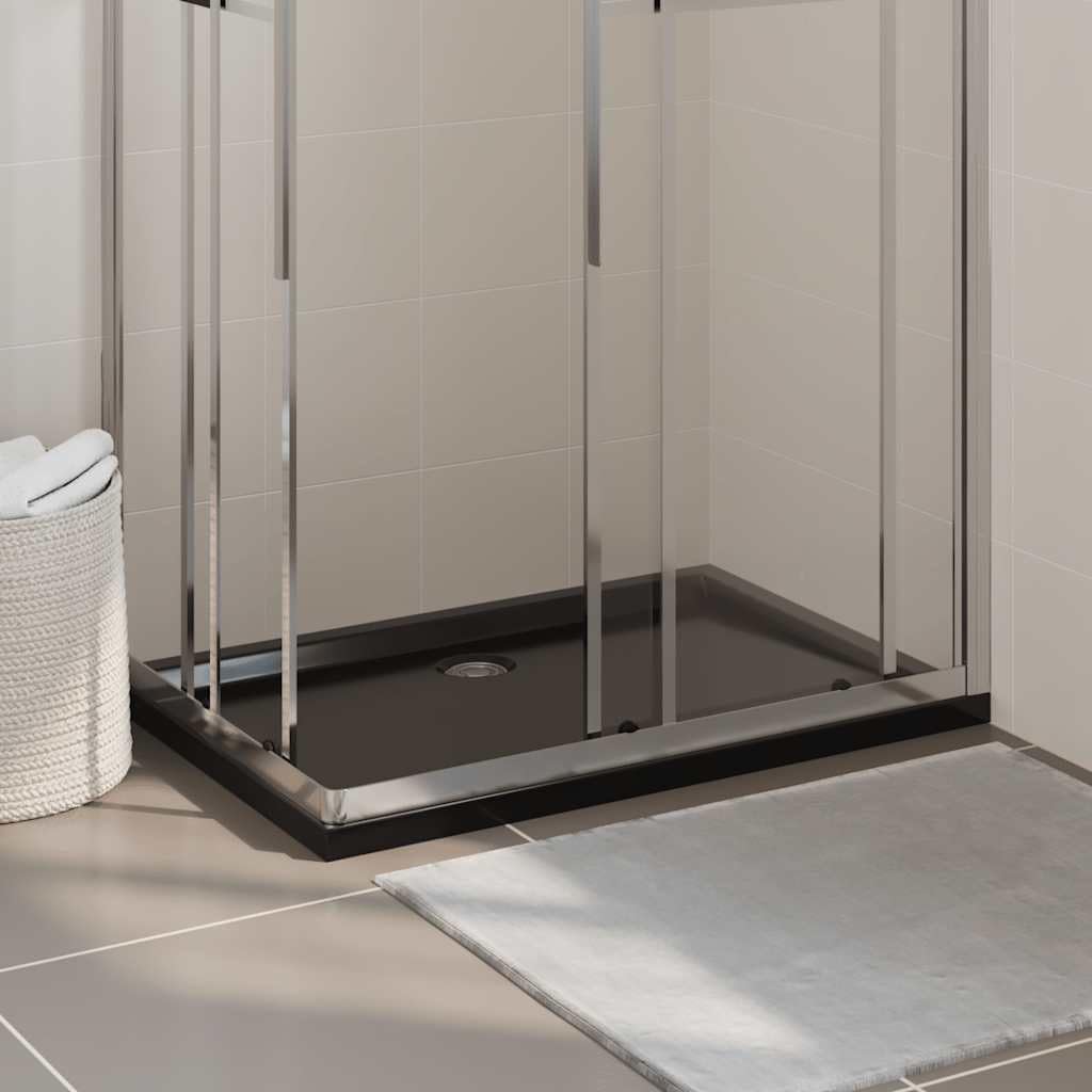 Receveur de douche rectangulaire noir antidérapant 70x100 cm pour douche à l'italienne walk-in