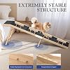 Easyego Foldable Dog Ramp for Bed and Couch, 74 Wood Pet Ramp with Side Rails and High Traction Carpet, 22 Gentle Long Slope, Top Landing Platform, Supports up to 200 LBS for Senior Dogs - Natural