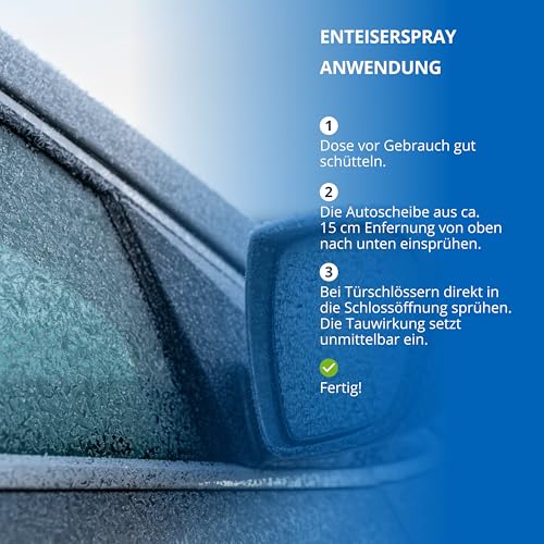 SPEEDAP Enteiserspray 500ml - 2er Pack| Sehr Gute Enteisung Aller Fahrzeugscheiben und Schlösser | Schützt erheblich vor Wiedervereisung | zuverlässiges Sprühverhalten | Wirksamkeit bis -20°C