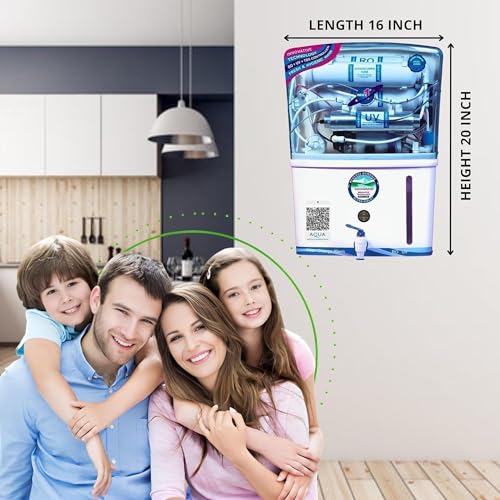 Aqua Grand Plus RO Domestic Water Purifier (RO+ LED UV+UF+COPPER+ HIGH TDS MEMBRANE+ TDS CONTROL) Fully Automatic, Best For Home/Office Use | 12 Liter Storage (AQUA FIX GRAND RO) - Image 3