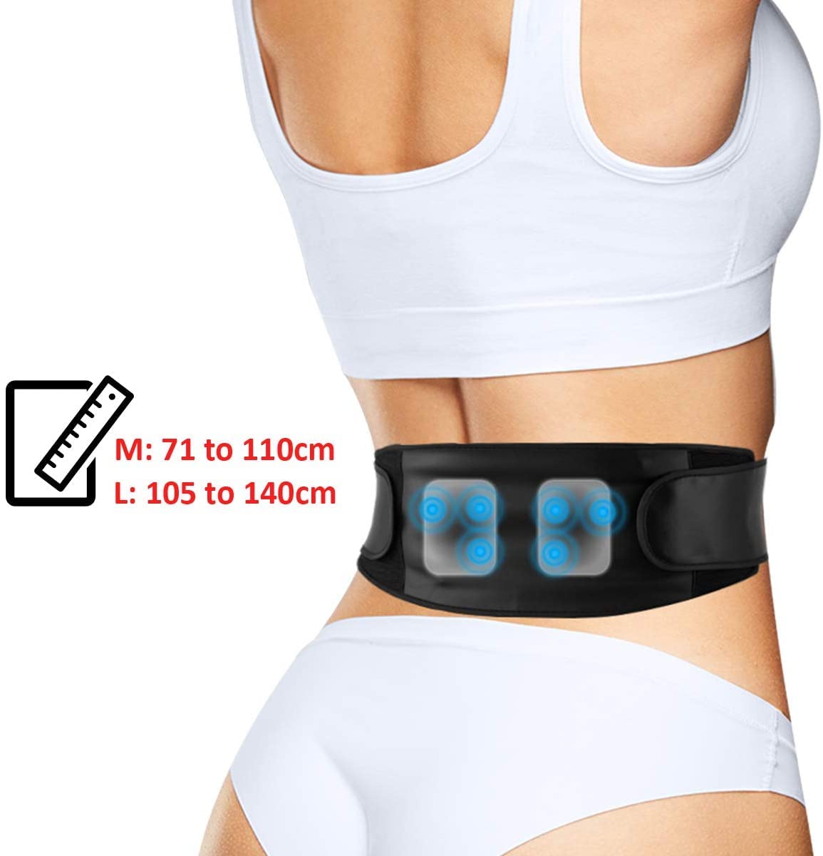 EMS Muskelstimulator Bauchmuskeltrainer,Neuester Gel Pads-frei Bauchstimulator-Muskeltrainingsgürtel für Frauen & Männer-Elektrische Muskelstimulation Trainingsgerät,6 Trainingsprogramme - Abs Trainer