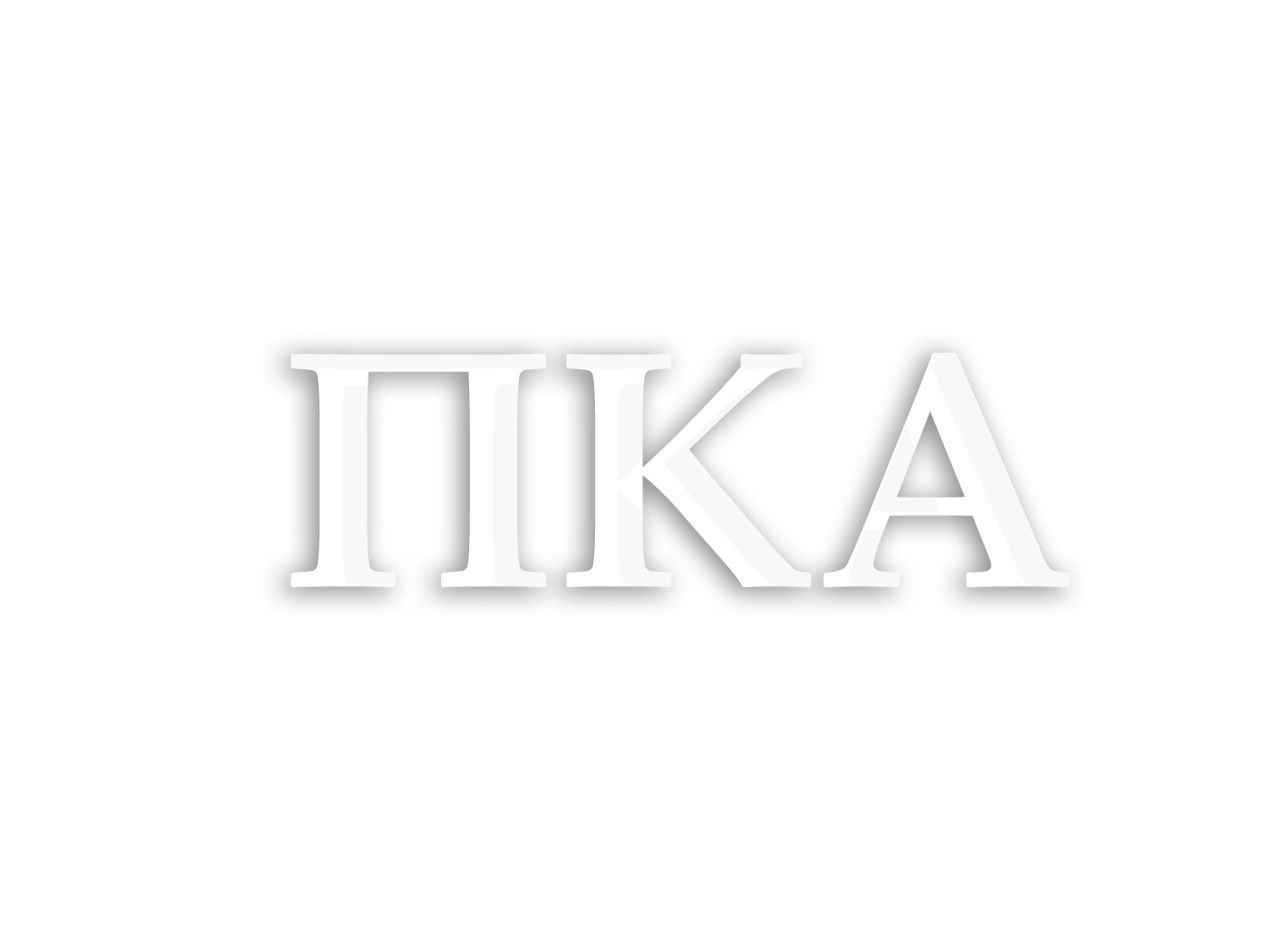 Autocollant Pi Kappa Alpha blanc 20,3x7,6 cm haute visibilité sur vitre