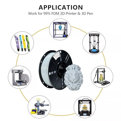 Image of iBOSS PLA+ Filament 1.75mm Marble Gray 1KG, 3D Printer Filament Dimensional Accuracy + /- 0.02mm, 1kg Cardboard Spool(2.2lbs) 3D Printing Filament Fits for Most FDM 3D Printers