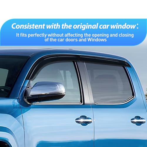 Image of Nilight Tape-On Window Visors for Tacoma Double Cab 2016-2023, 4PCS
