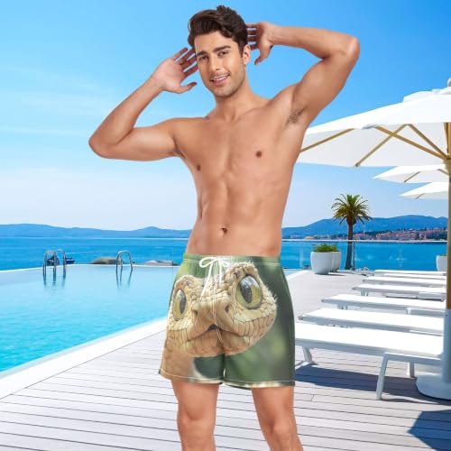 Bañador de playa para hombre con secado rápido y diseño de patrón animado original 3