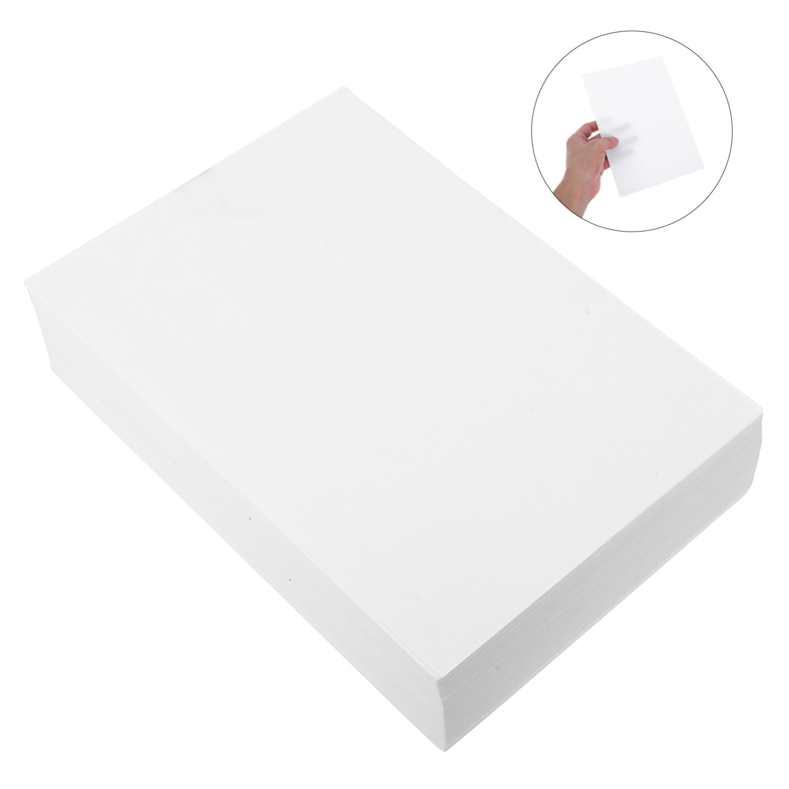 Din A5 Druckerpapier Weiß 500 Blatt Kopierpapier Beidseitig Bedruckbar für Drucker Büro Poster und Zeichenprojekte