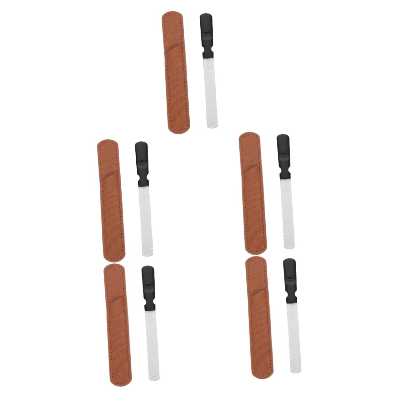 Healeved 5pezzi Unghie Inossidabile Strumento Professionale Per Lucidatura e Modellatura Unghie Doppia Faccia Facile Da Trasportare Per Manicure Art