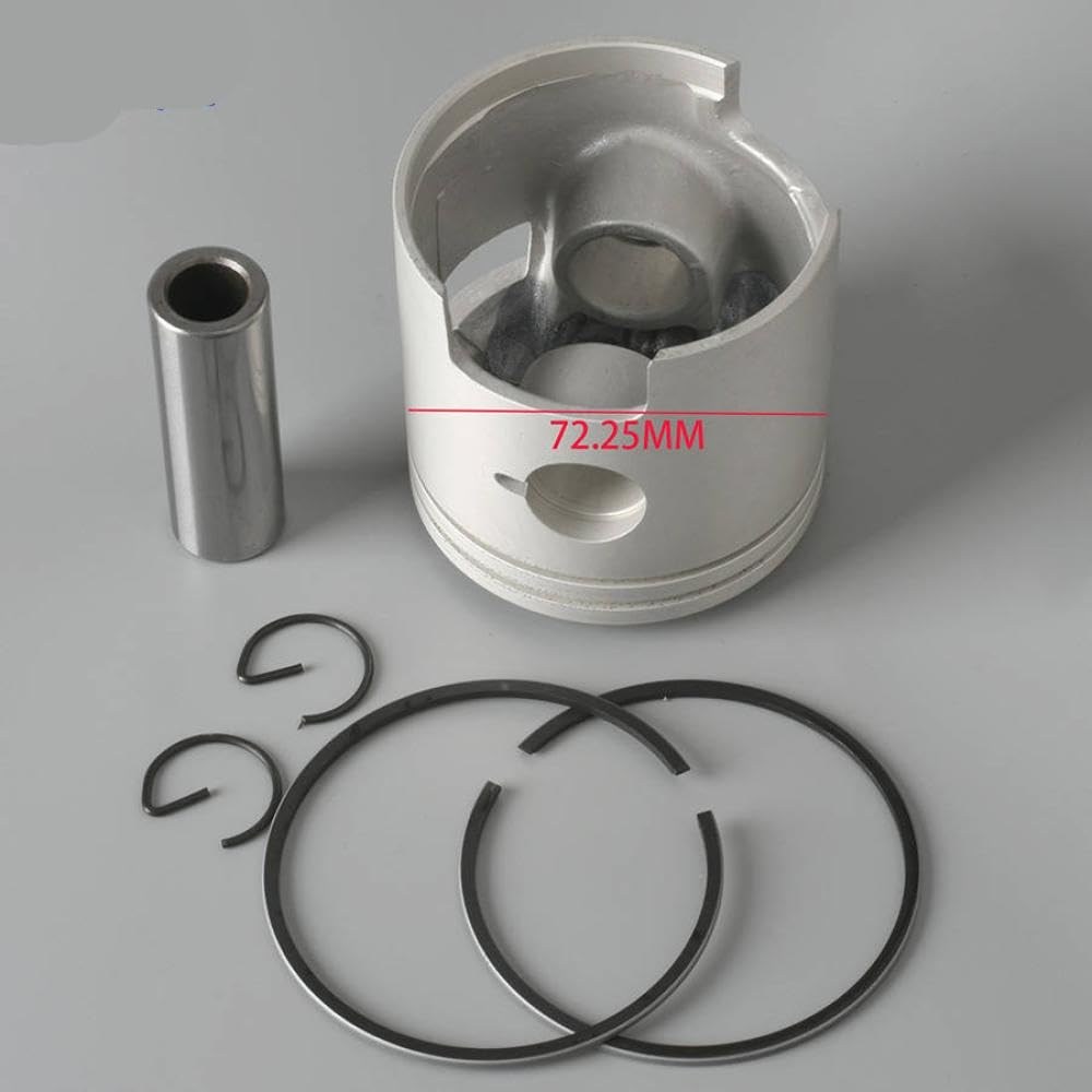 Ensemble d'anneaux de Piston et de Piston Compatible avec Le Moteur Hors-Bord de 2 Traits 0. 25 mm O/S s'adapte aux modèles de 25 ch 30 également N-11635 N-11635-00 N-11635-HO 00
