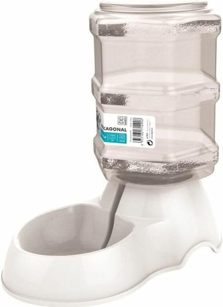 M-PETS Hexagonal Water Dispenser 3.5 L White for Dogs