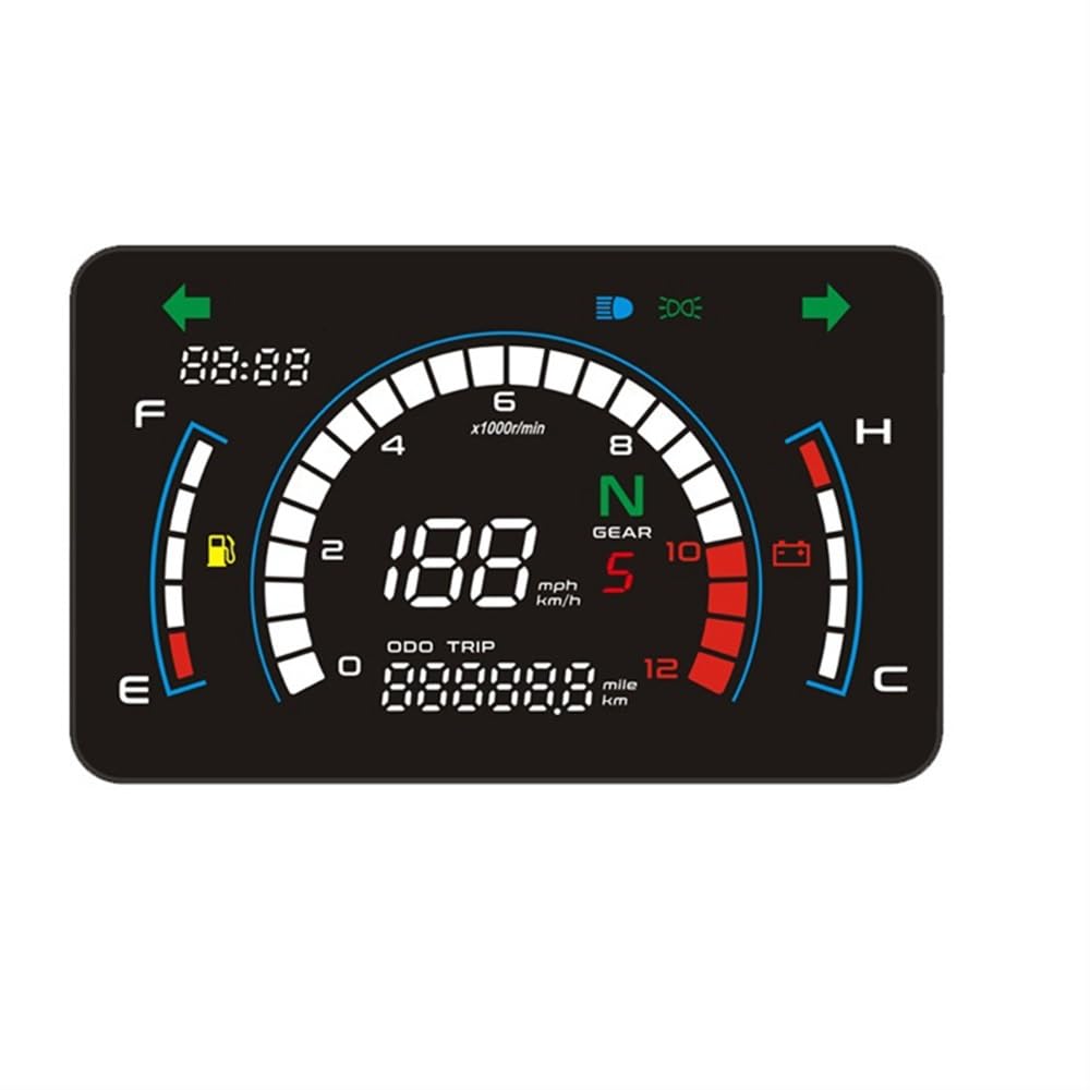 Tachimetro Digitale Pannello misuratore digitale universale per motociclette Tachimetro Contachilometri con ingranaggio per per Italika