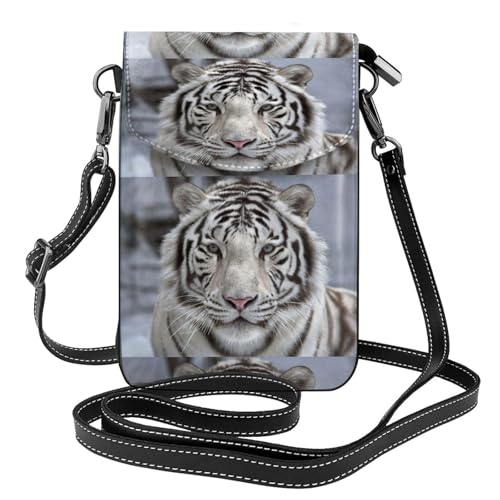 Sac téléphone femme tigre blanc fini les poches pleines avec ce porte-cartes