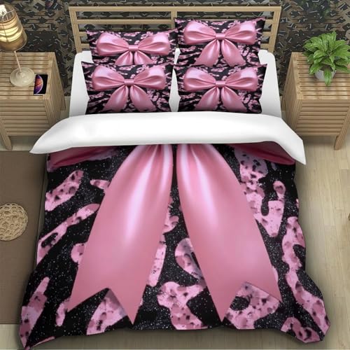 Parure de lit lys roses en microfibre 3D Super King 260x220cm - 5