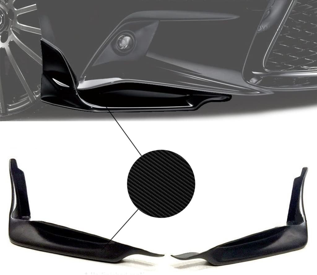 Front Bumper Lip (Carbon Print) Compatible for 14-16 Lexus IS250 IS350 F Sport TR-D Style (Carbon Print)