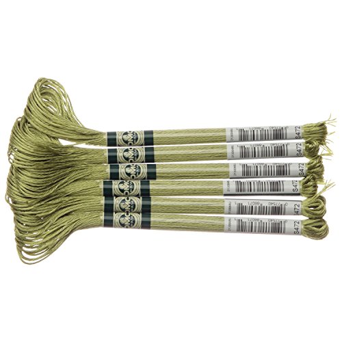 DMC サテン糸 刺繍糸 6束入 25番 8m #S472 グリーン系 DMC1008F